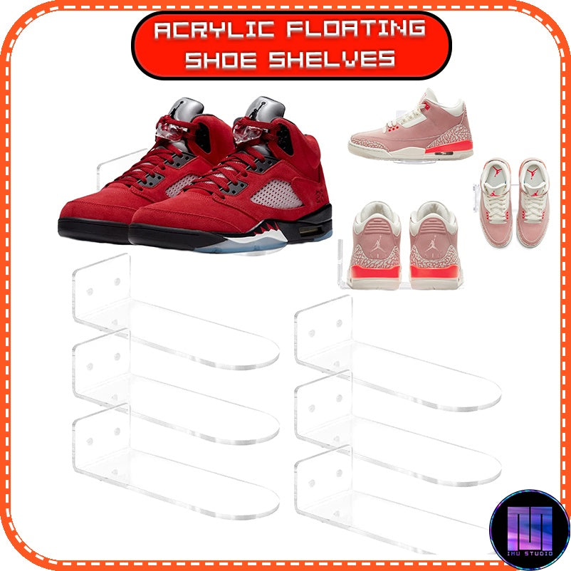 5pcs/10pcs wall mount shoe display premium quality acrylic by IMU Studio